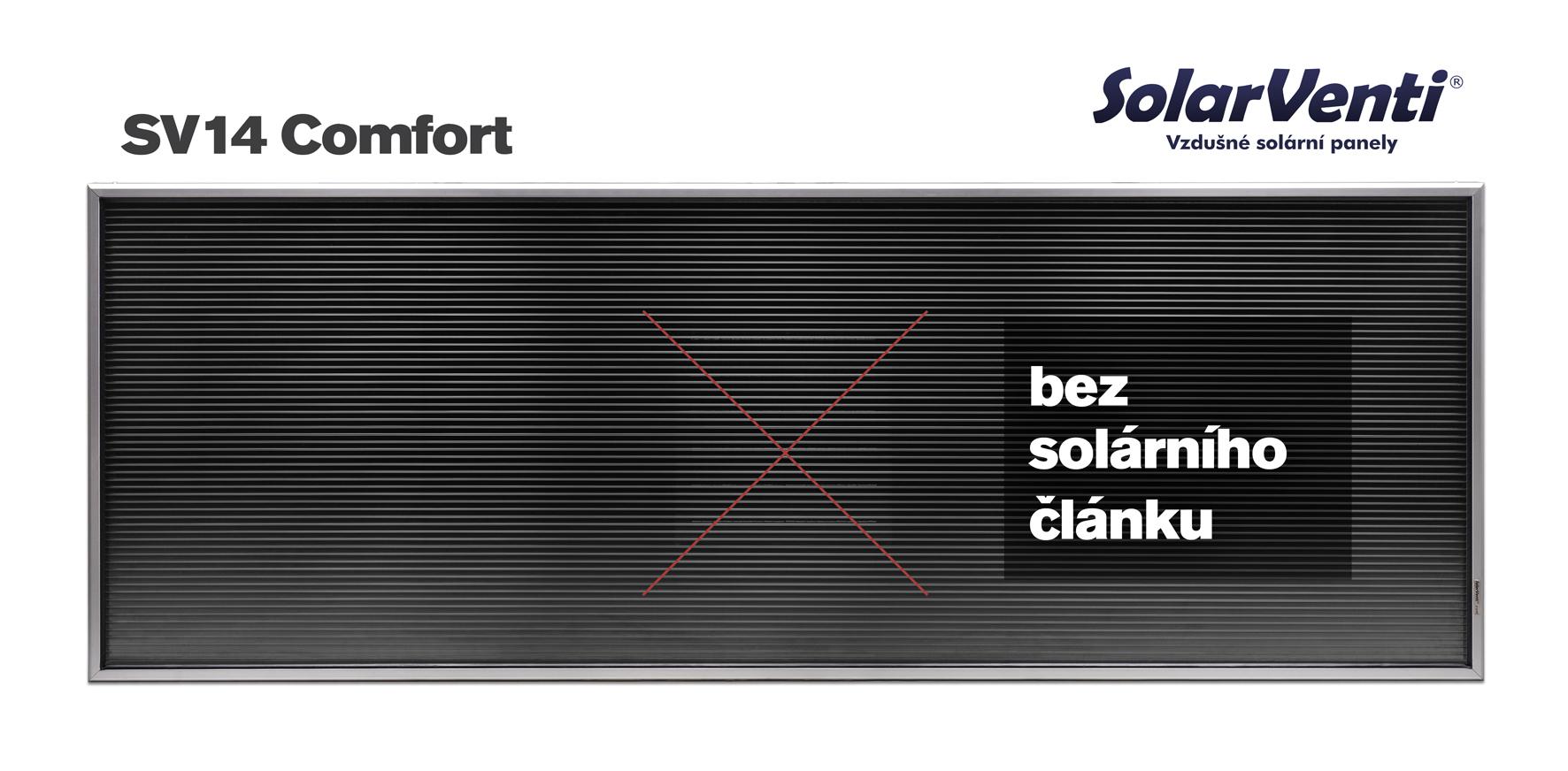 Teplovzdušný solární panel SolarVenti SV14 Comfort - (bez solárního článku)